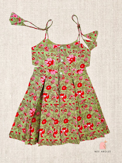 "Chiu" Pleated Sundress in Sakura